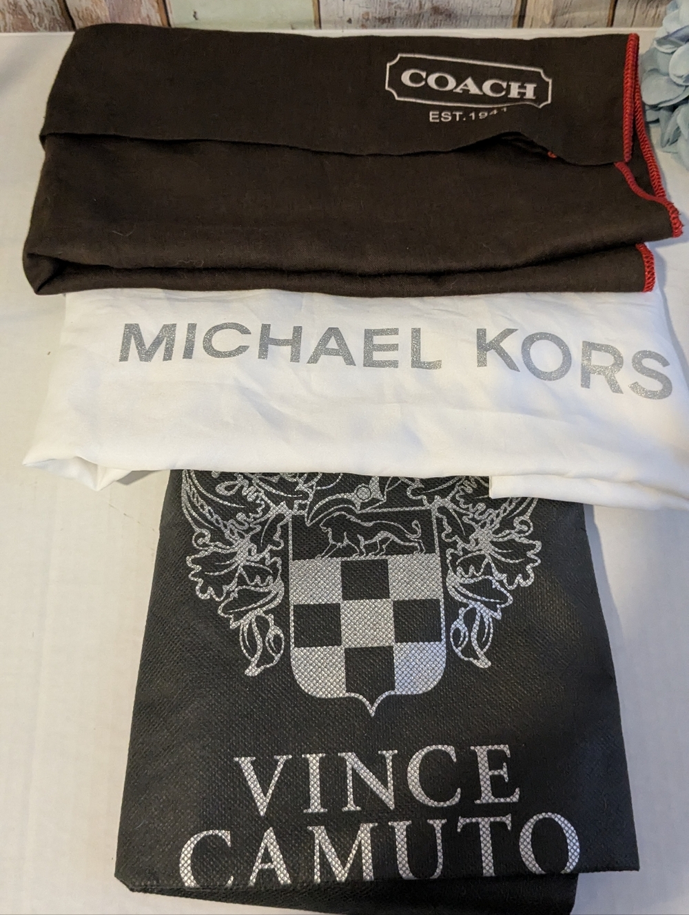 Coach, Michael Kors & Vince Camuto XL Dust Bag Bundle - Black & White
